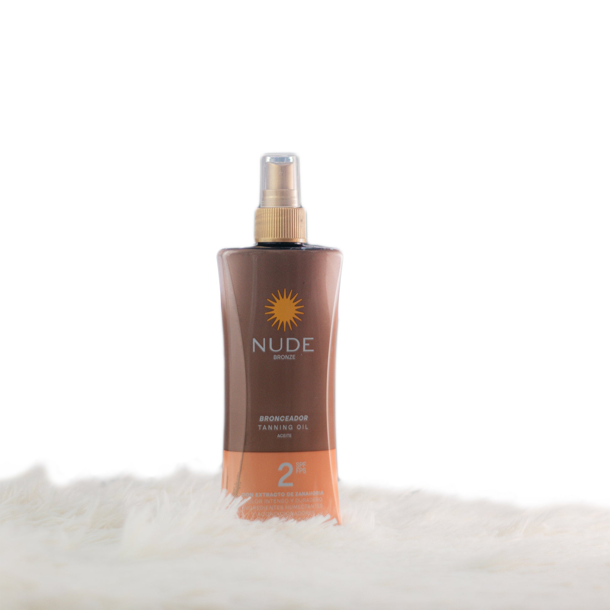 Bronceador en Aceite NUDE Bronze SPF 2 – Con Zanahoria y Humectantes