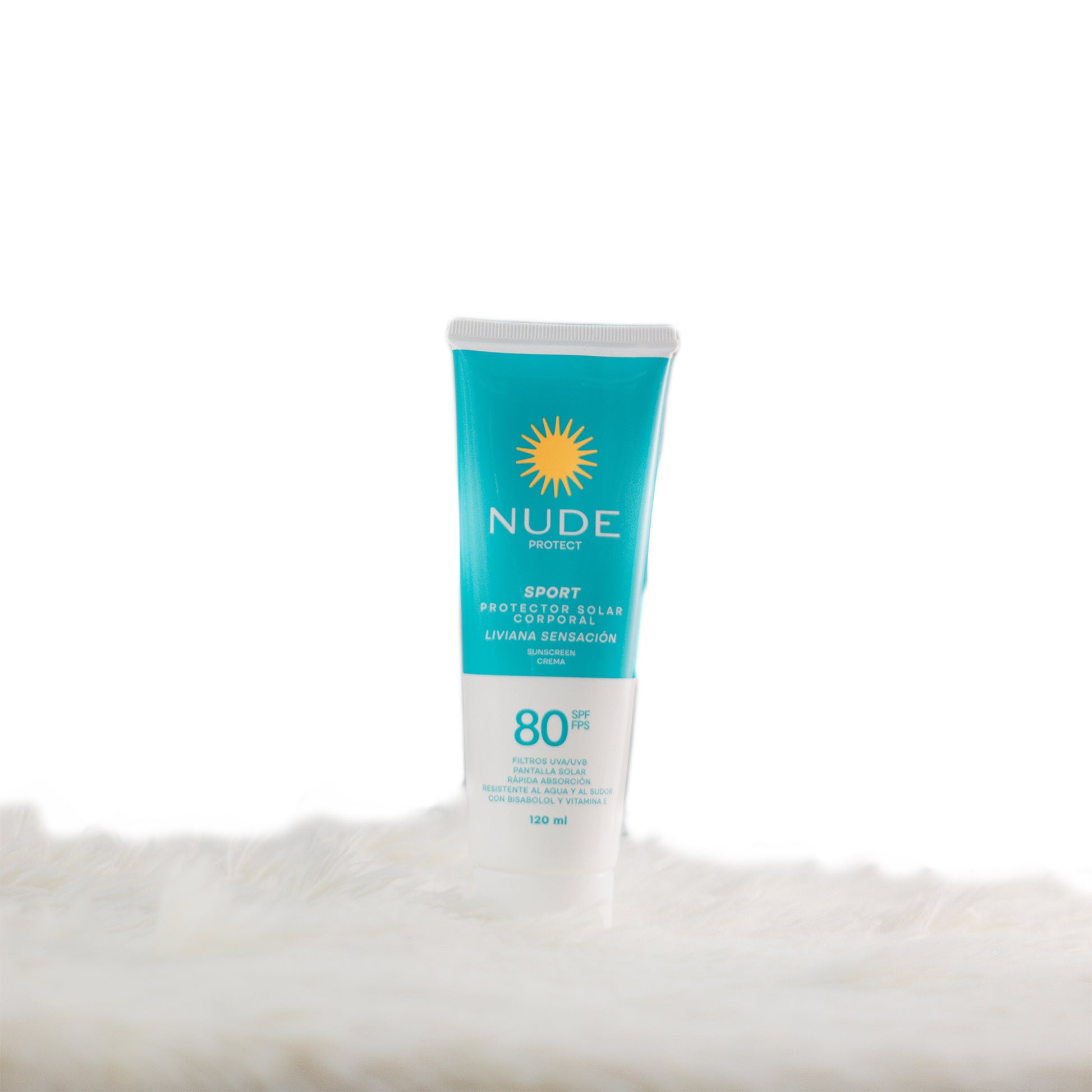 Protector Solar NUDE Sport SPF 80 – Crema Corporal 120 ml | Alta Protección UVA/UVB