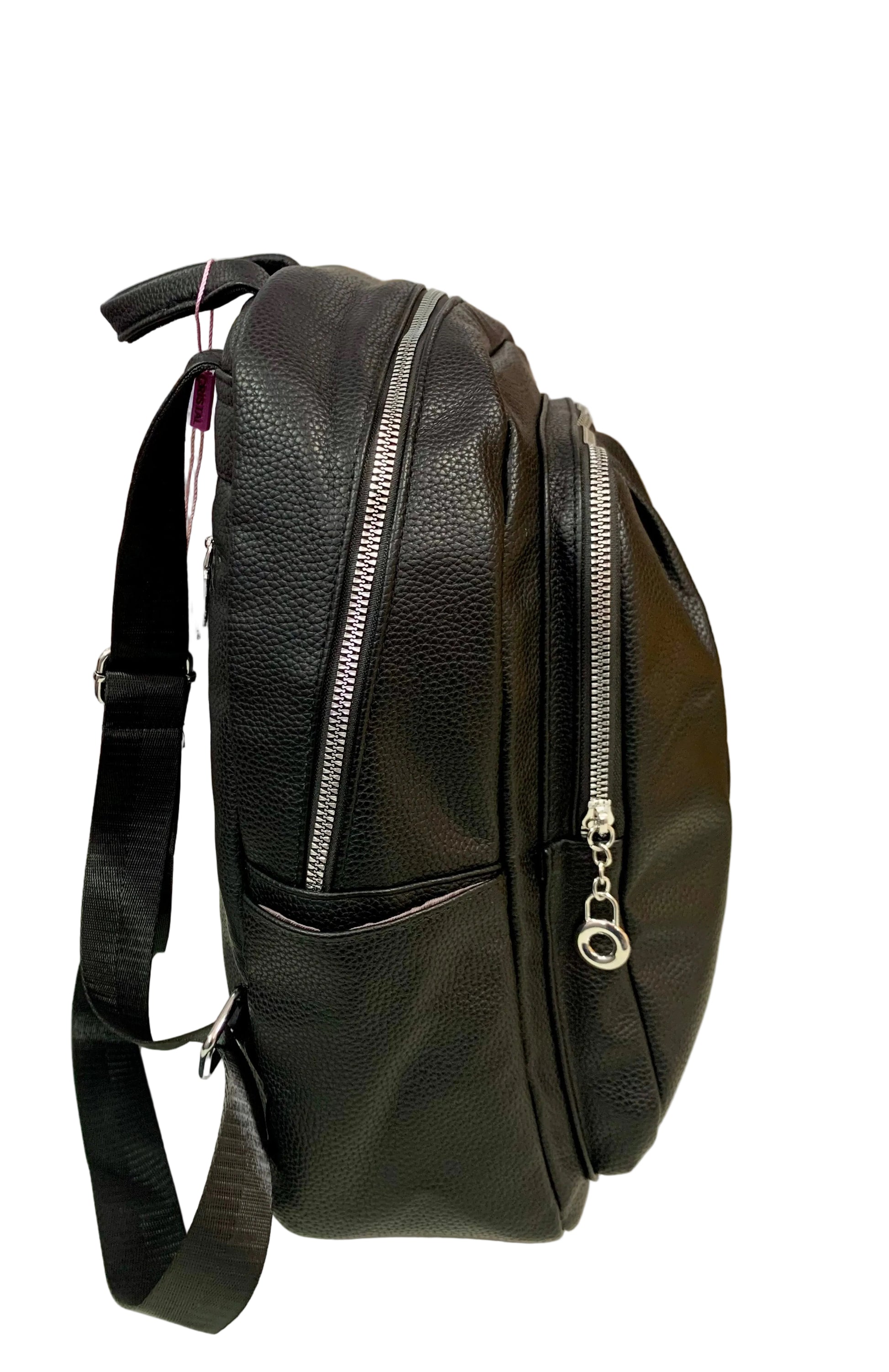 Morral de Dama de Cuero Negro