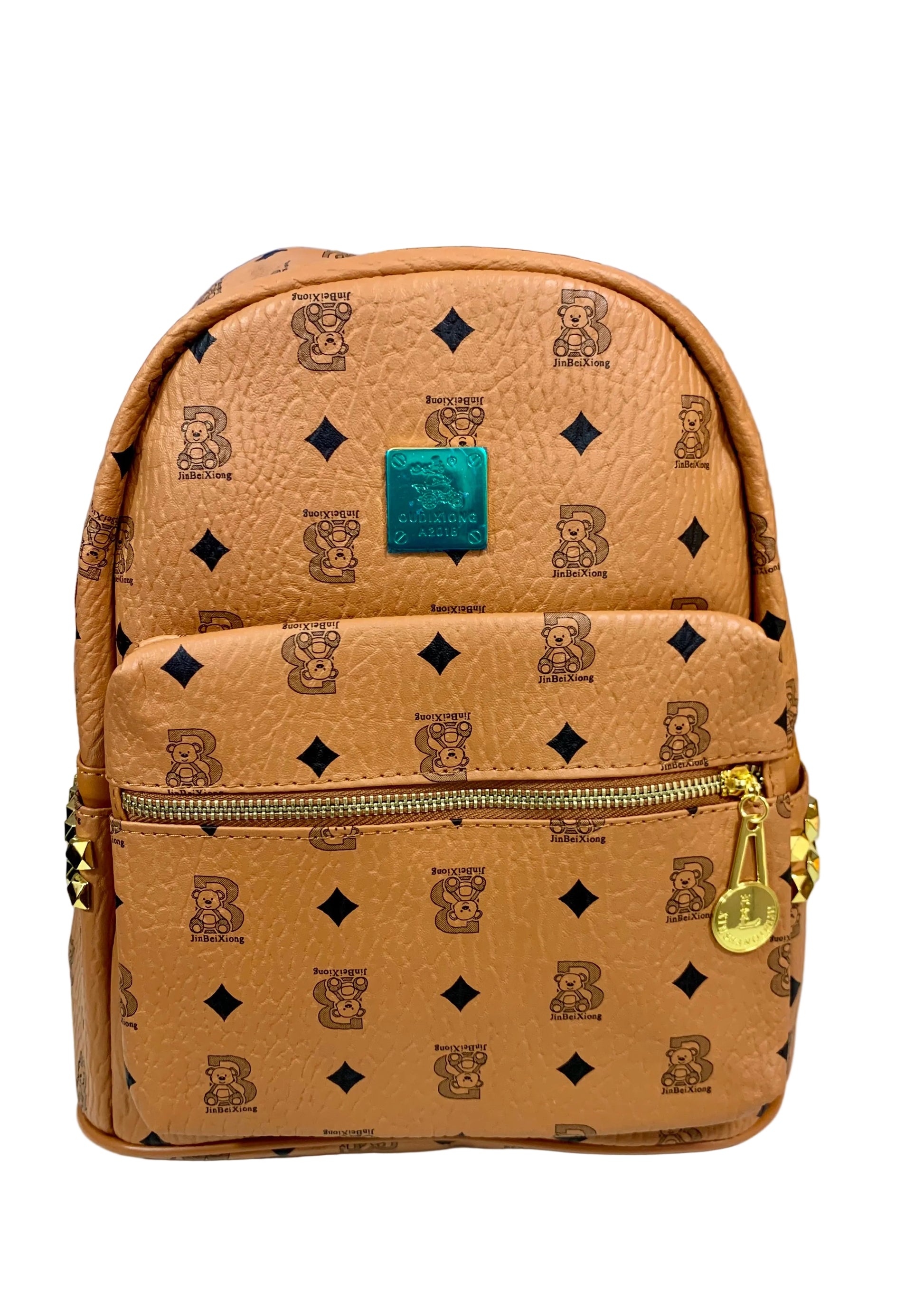 Bolso morral Dama de Cuero con Diseño de Oso