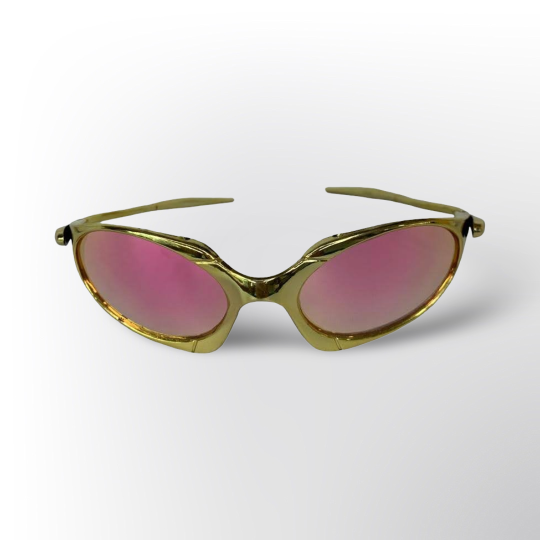 Gafas Doradas Lente Fucsia Hombre