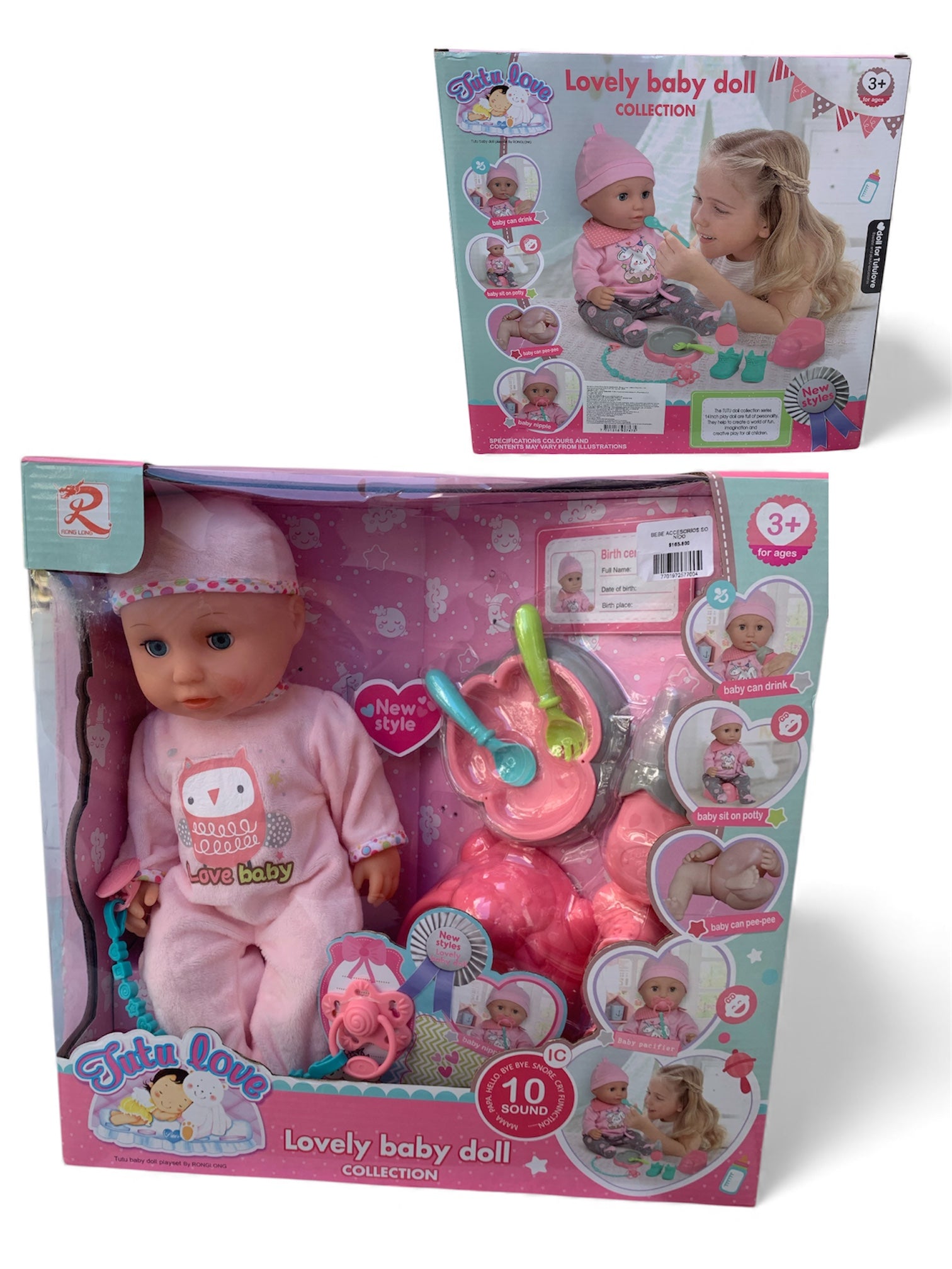 Bebé con accesorios