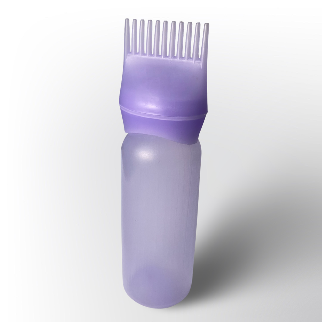 Botella Aplicadora de Tinte con Peine Dosificador – Accesorio Profesional para Teñir el Cabello en Casa