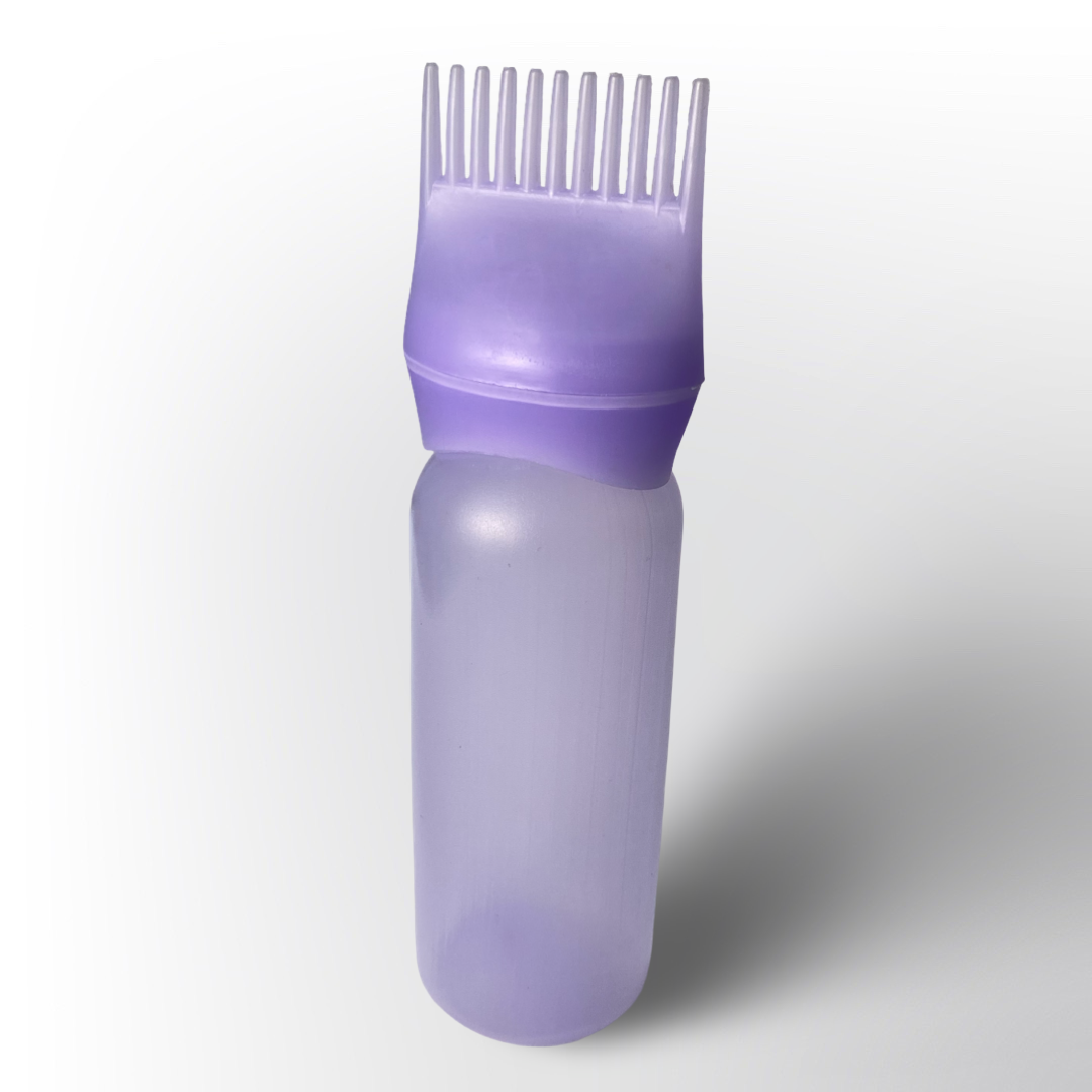 Botella Aplicadora de Tinte con Peine Dosificador – Accesorio Profesional para Teñir el Cabello en Casa