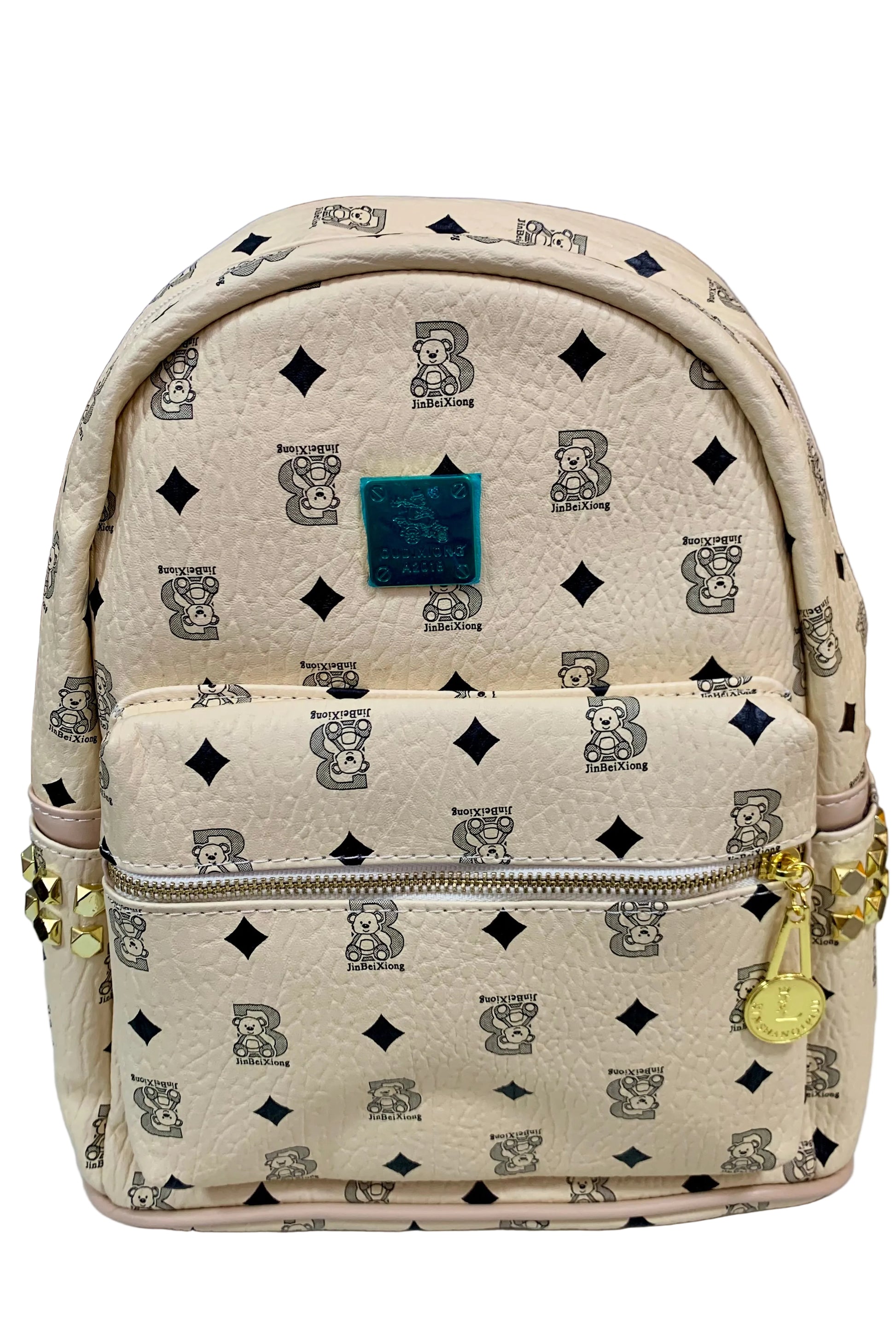 Bolso morral Dama de Cuero con Diseño de Oso