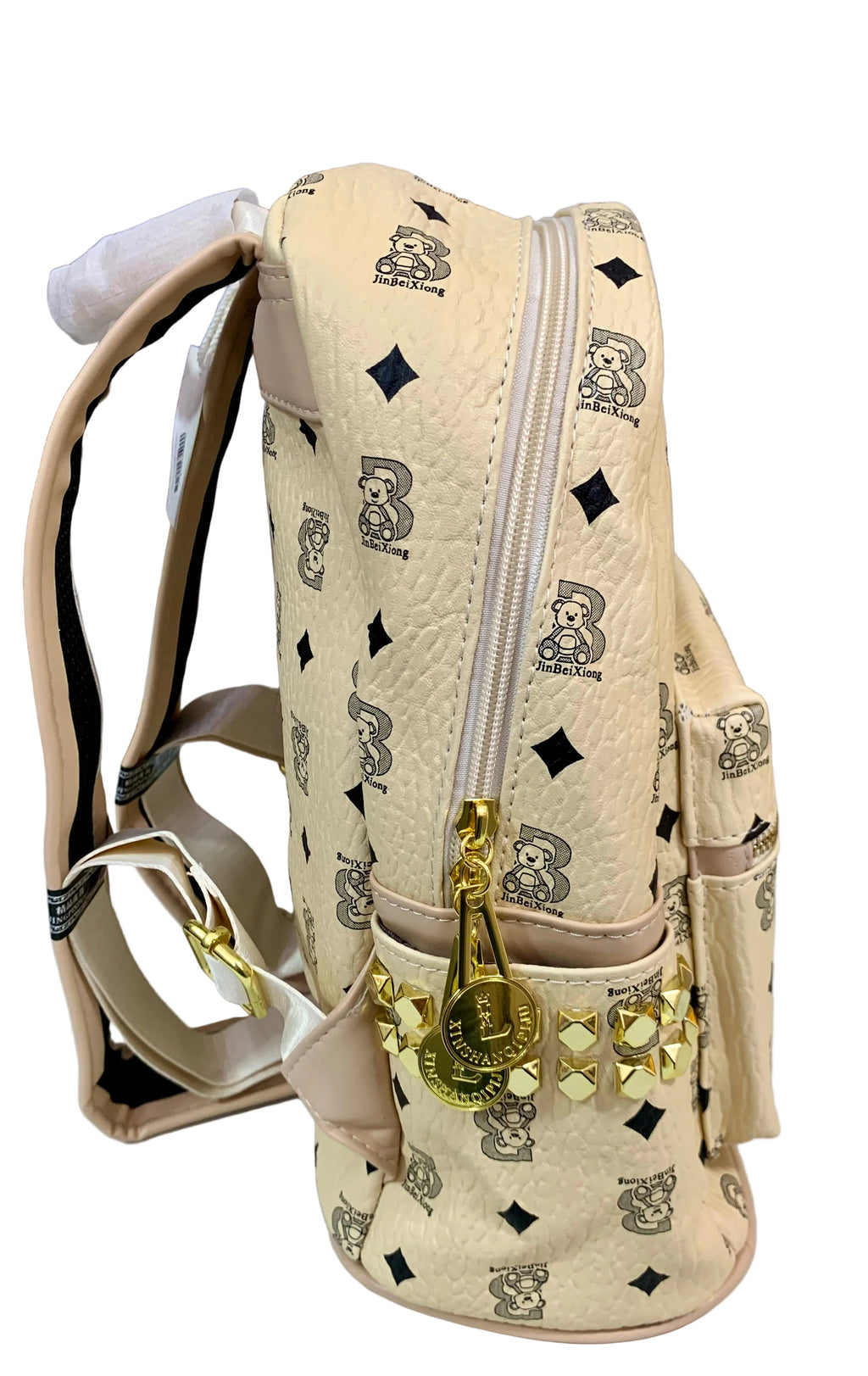 Bolso morral Dama de Cuero con Diseño de Oso