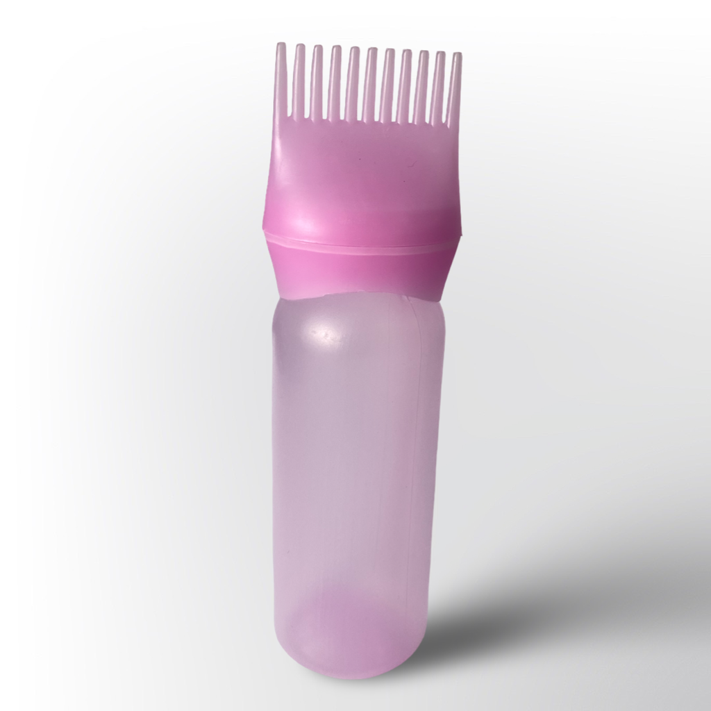 Botella Aplicadora de Tinte con Peine Dosificador – Accesorio Profesional para Teñir el Cabello en Casa