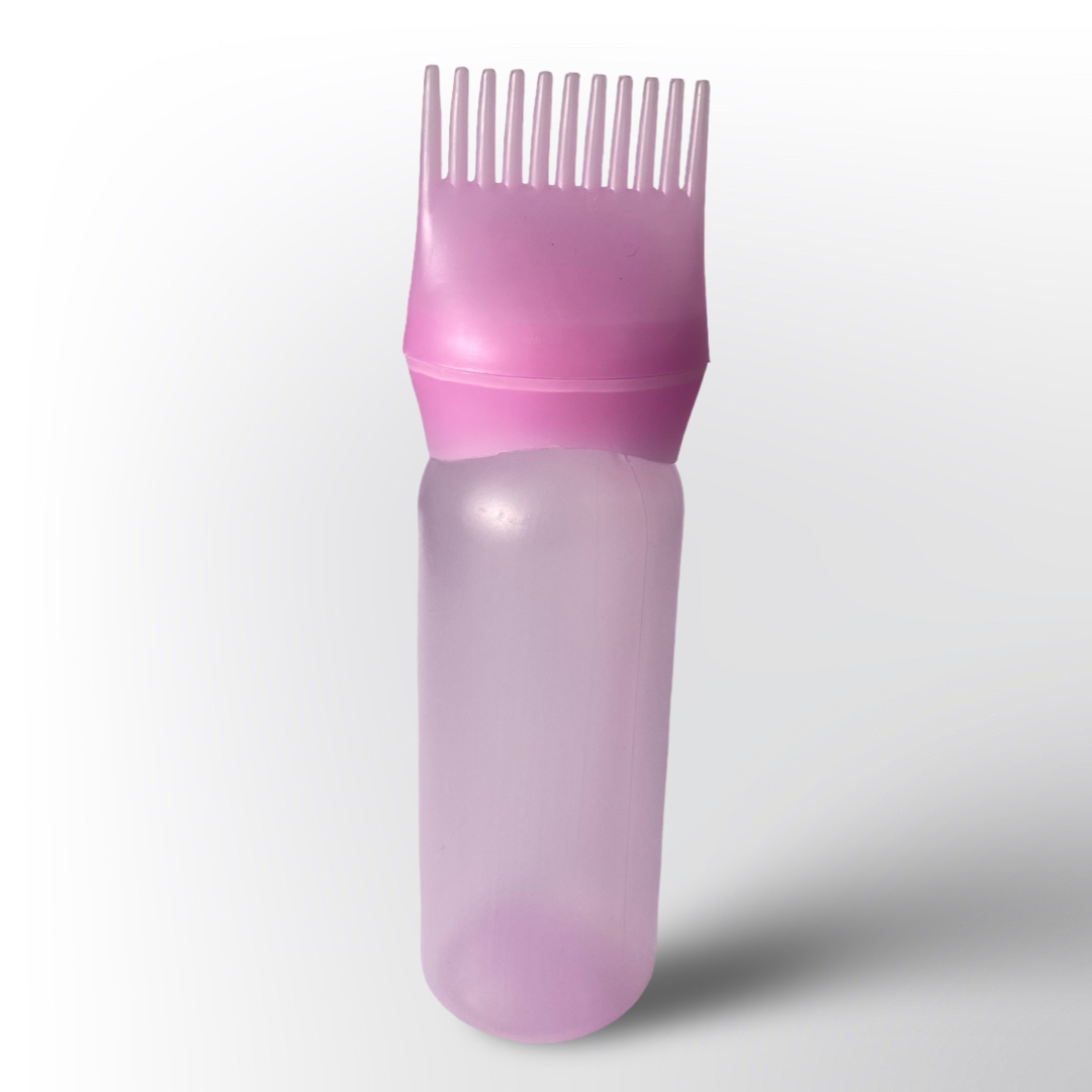 Botella Aplicadora de Tinte con Peine Dosificador – Accesorio Profesional para Teñir el Cabello en Casa