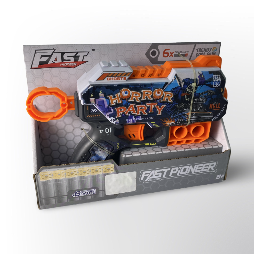 Pistola Fast Pionner x6 piezas con Motivo de Hallowen