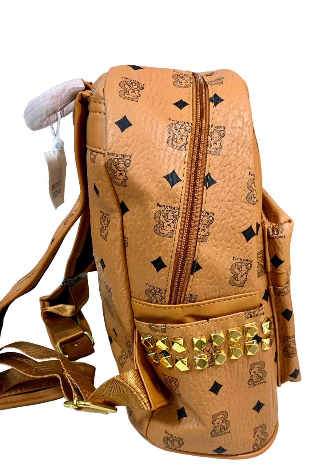 Bolso morral Dama de Cuero con Diseño de Oso