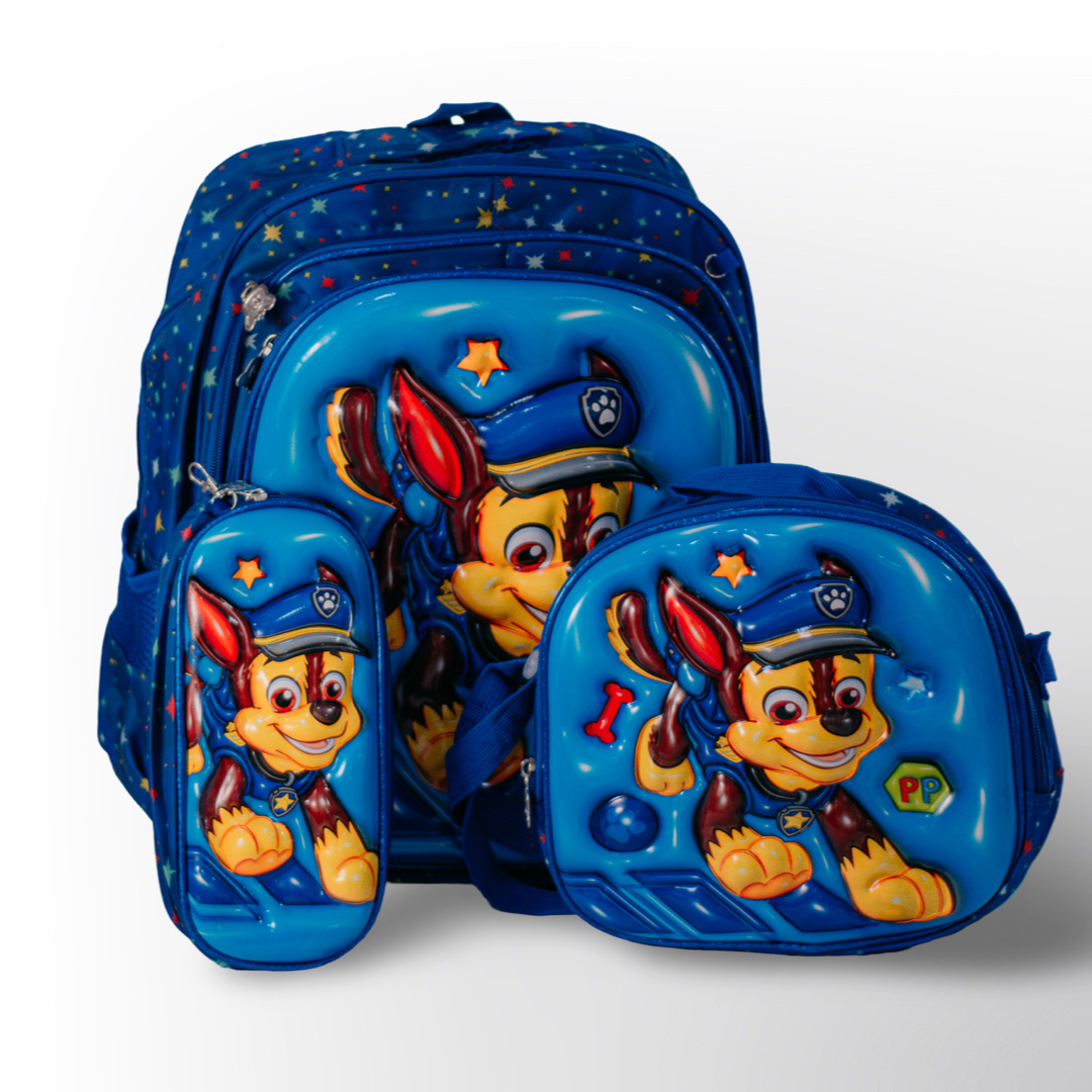 Trío Escolar para Niños/ Morral, Cartuchera, Lonchera