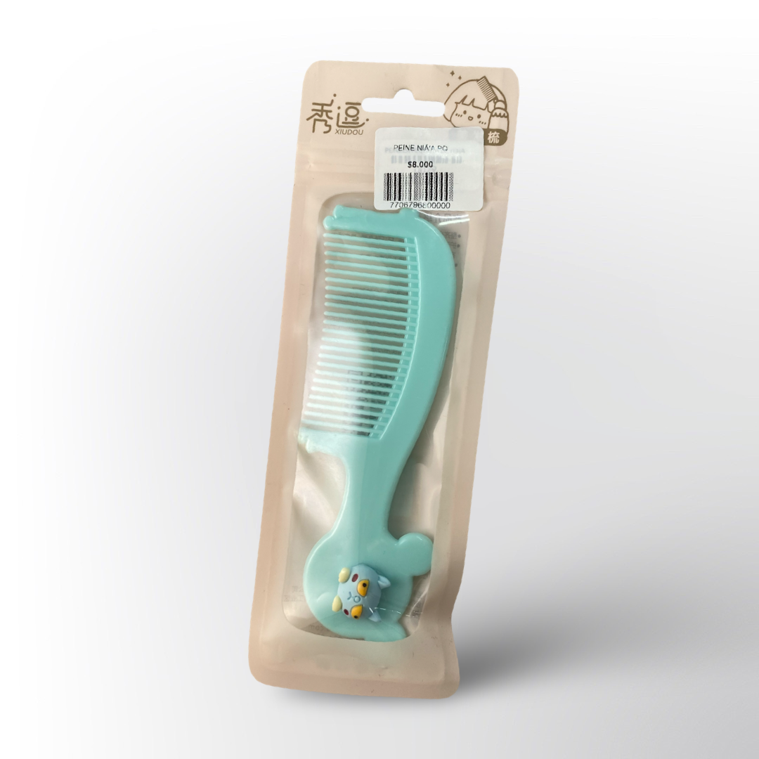 Peine Infantil de Plástico con Dibujos Animados – Colores Pastel Antiestático