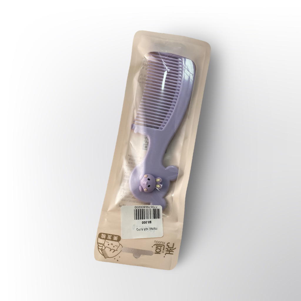 Peine Infantil de Plástico con Dibujos Animados – Colores Pastel Antiestático