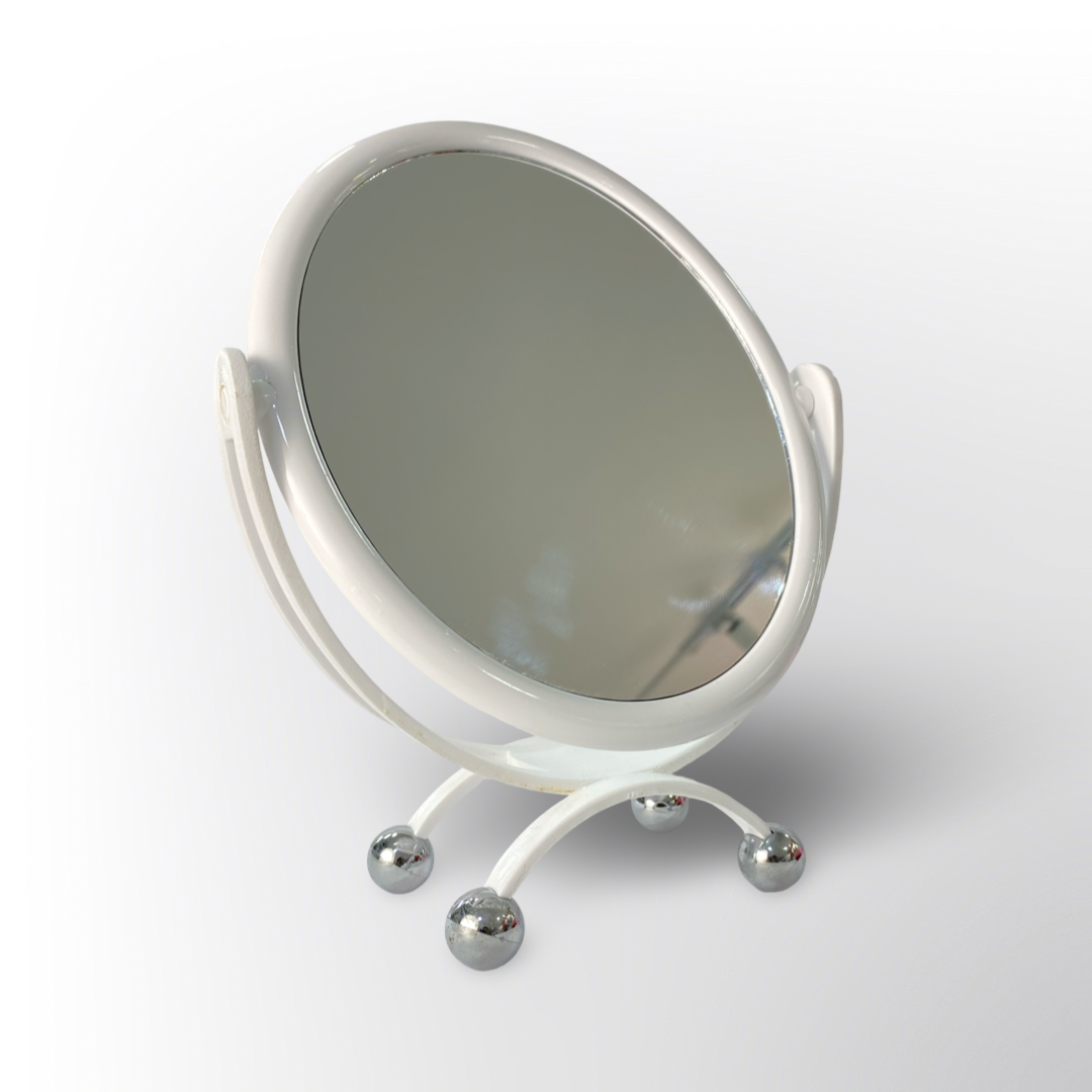 Espejo blanco con ruedas
