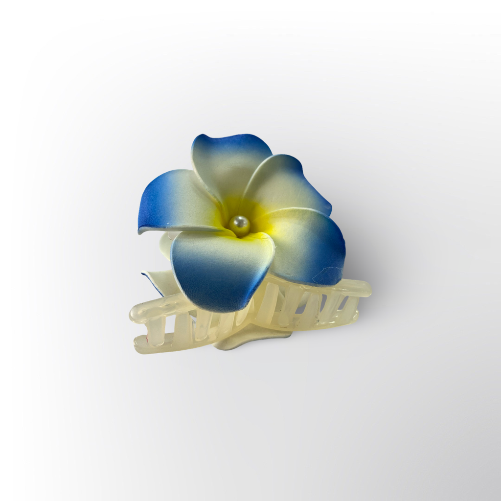 Pinza Caimán Pequeña Flor de Plumeria (Estilo Hawaiano Surtido)