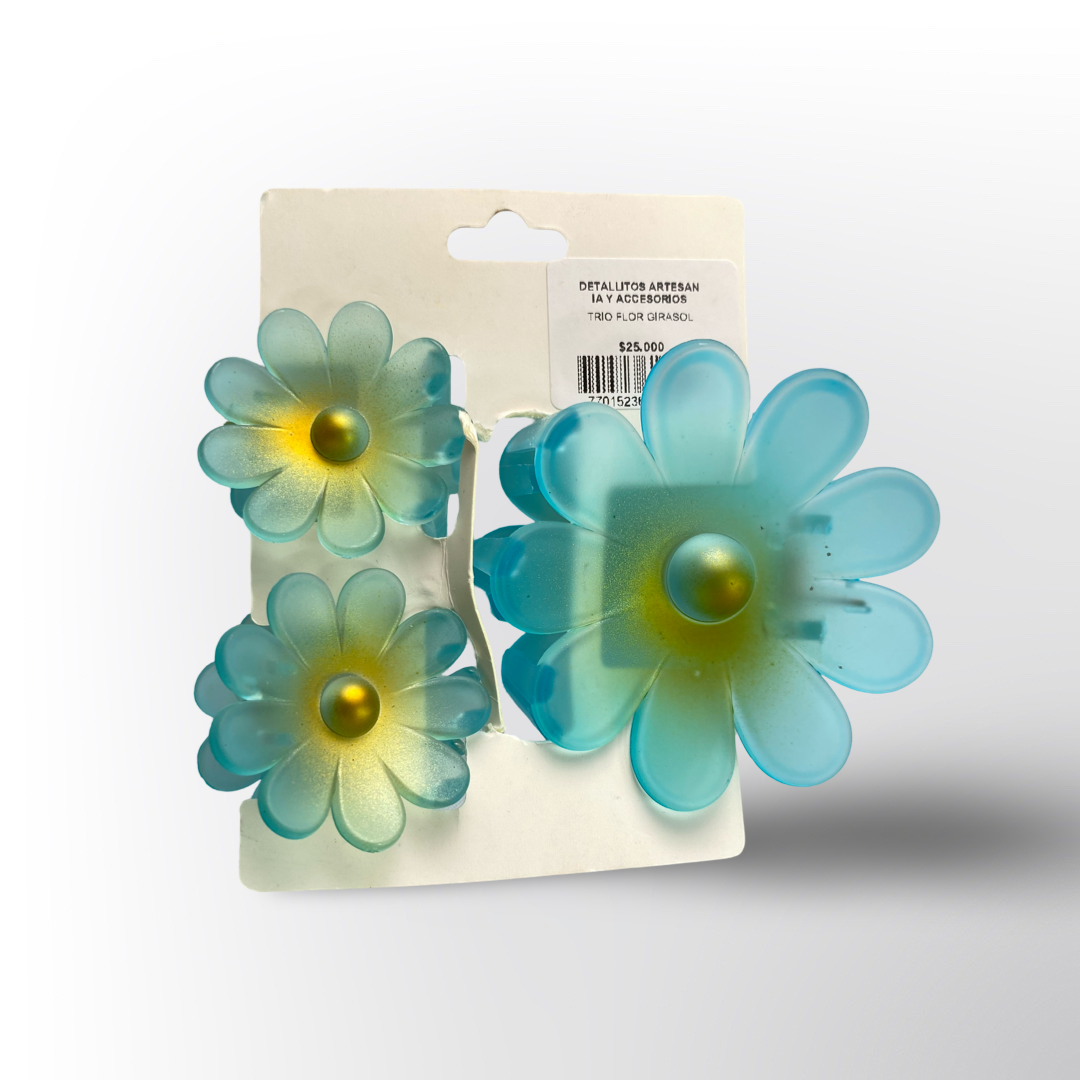 Set de ganchos diseño flores