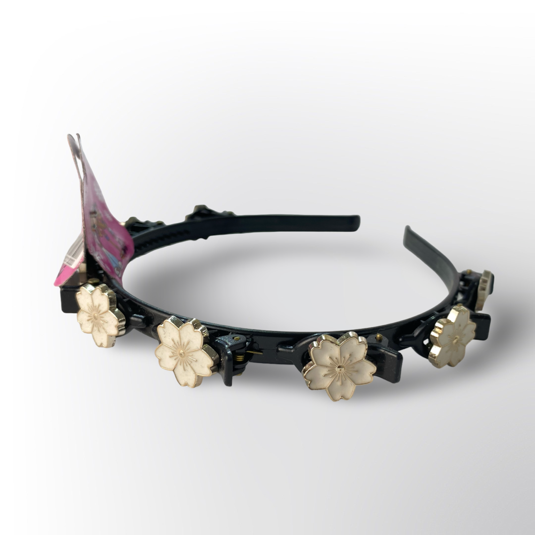 Diadema con Pinzas para Cabello Trenzado | Peineta de Doble Flequillo con Decoración de Mariposas, Flores y Perlas