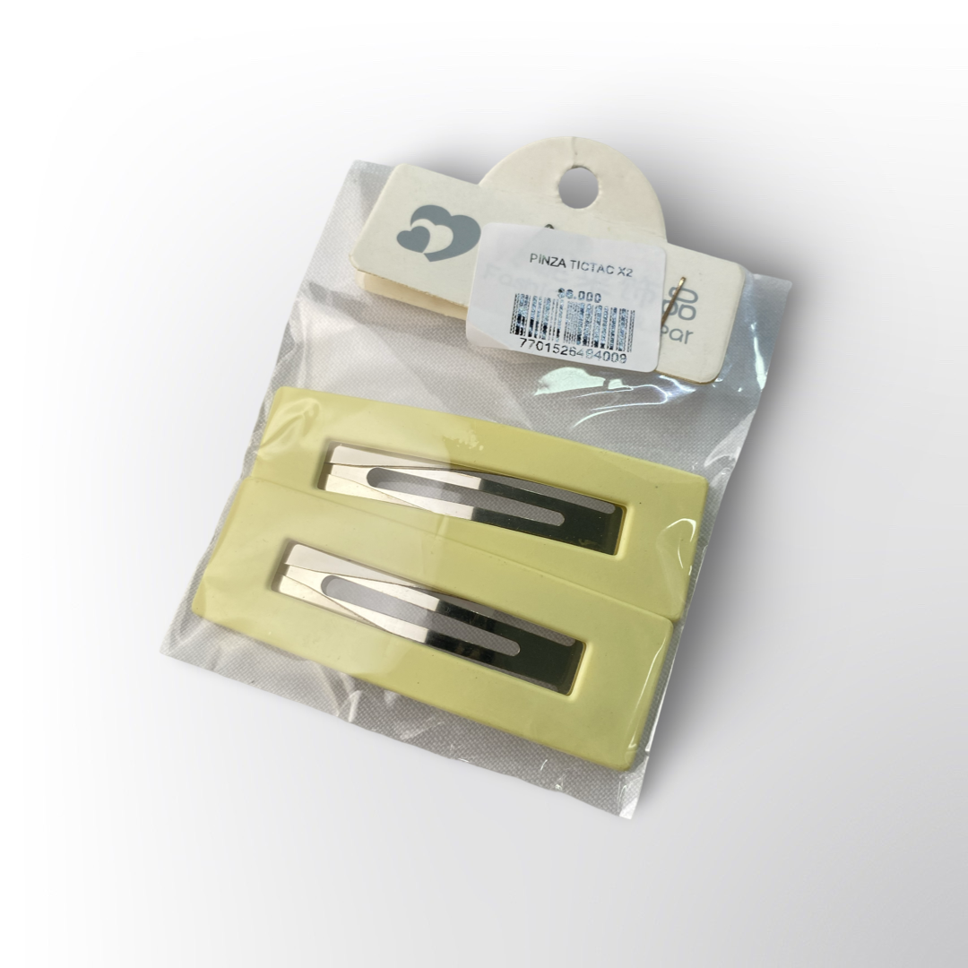 Pinzas Tic Tac ✨ – Pack x2, disponibles en varios estilos y colores para todo tipo de peinados.