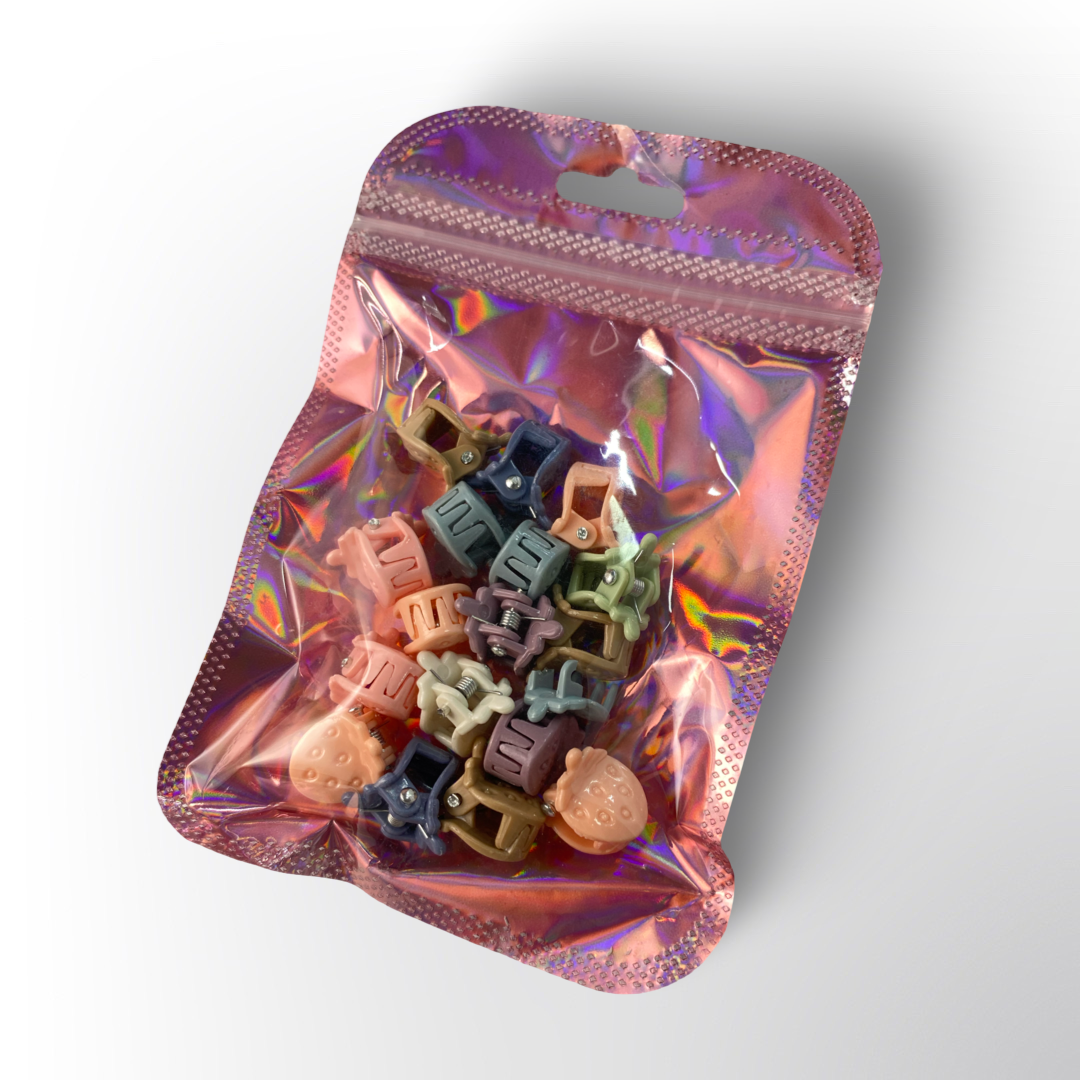 Set de Mini Ganchitos de Colores 🍓✨ – Ideales para peinados creativos y prácticos.
