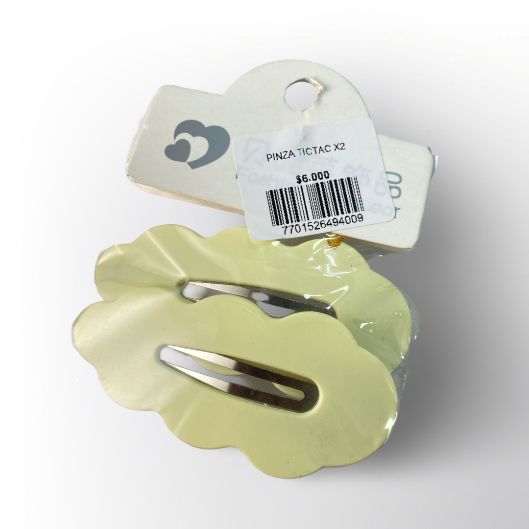 Pinzas Tic Tac ✨ – Pack x2, disponibles en varios estilos y colores para todo tipo de peinados.