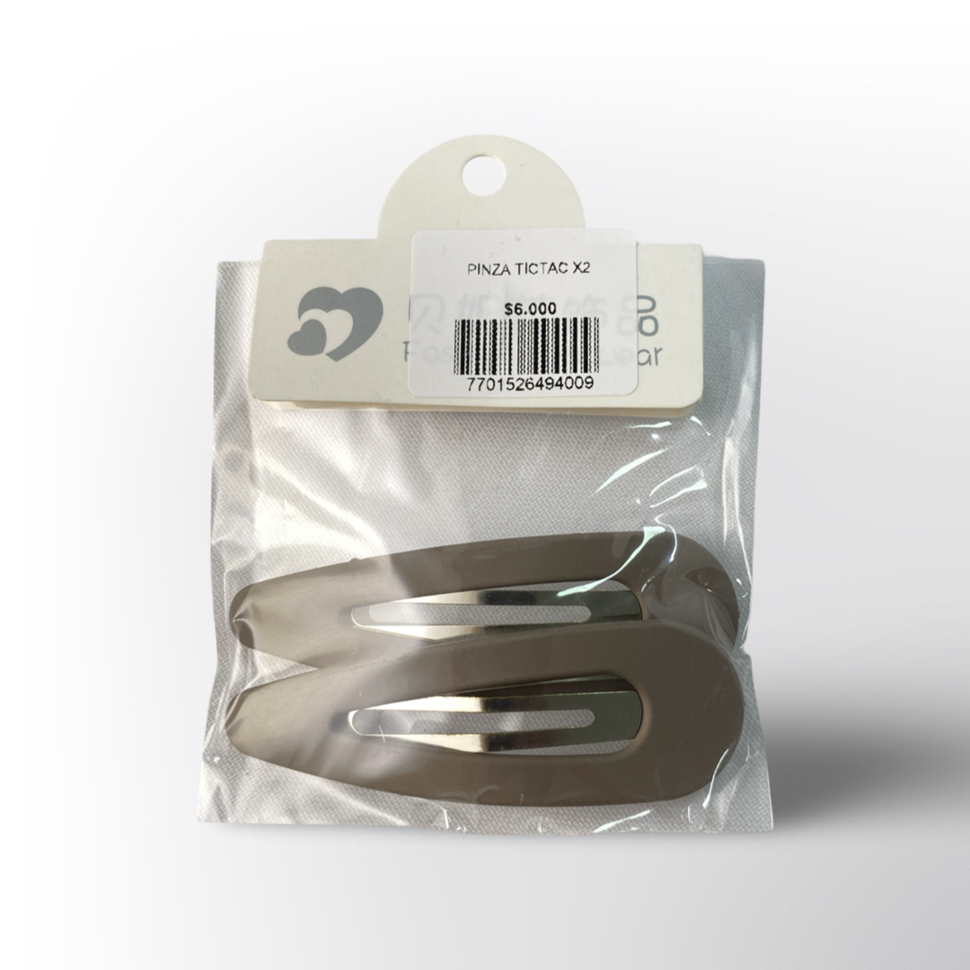 Pinzas Tic Tac ✨ – Pack x2, disponibles en varios estilos y colores para todo tipo de peinados.