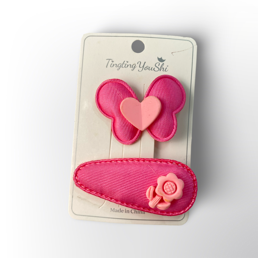 Set de Pasadores para el Cabello con Moño y Flor – Disponible en 4 Colores