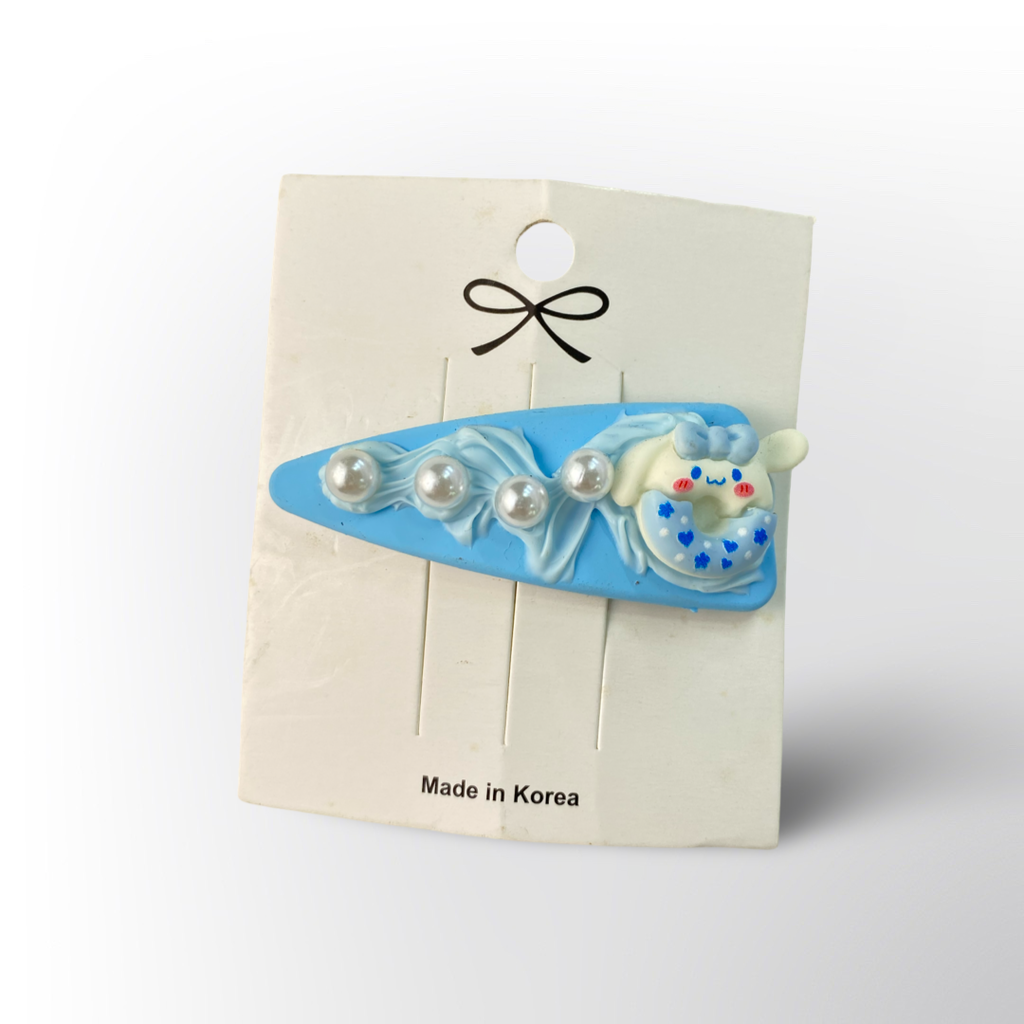 Broche para el Cabello con Perlas y Diseño Kawaii – Disponible en 4 Colores