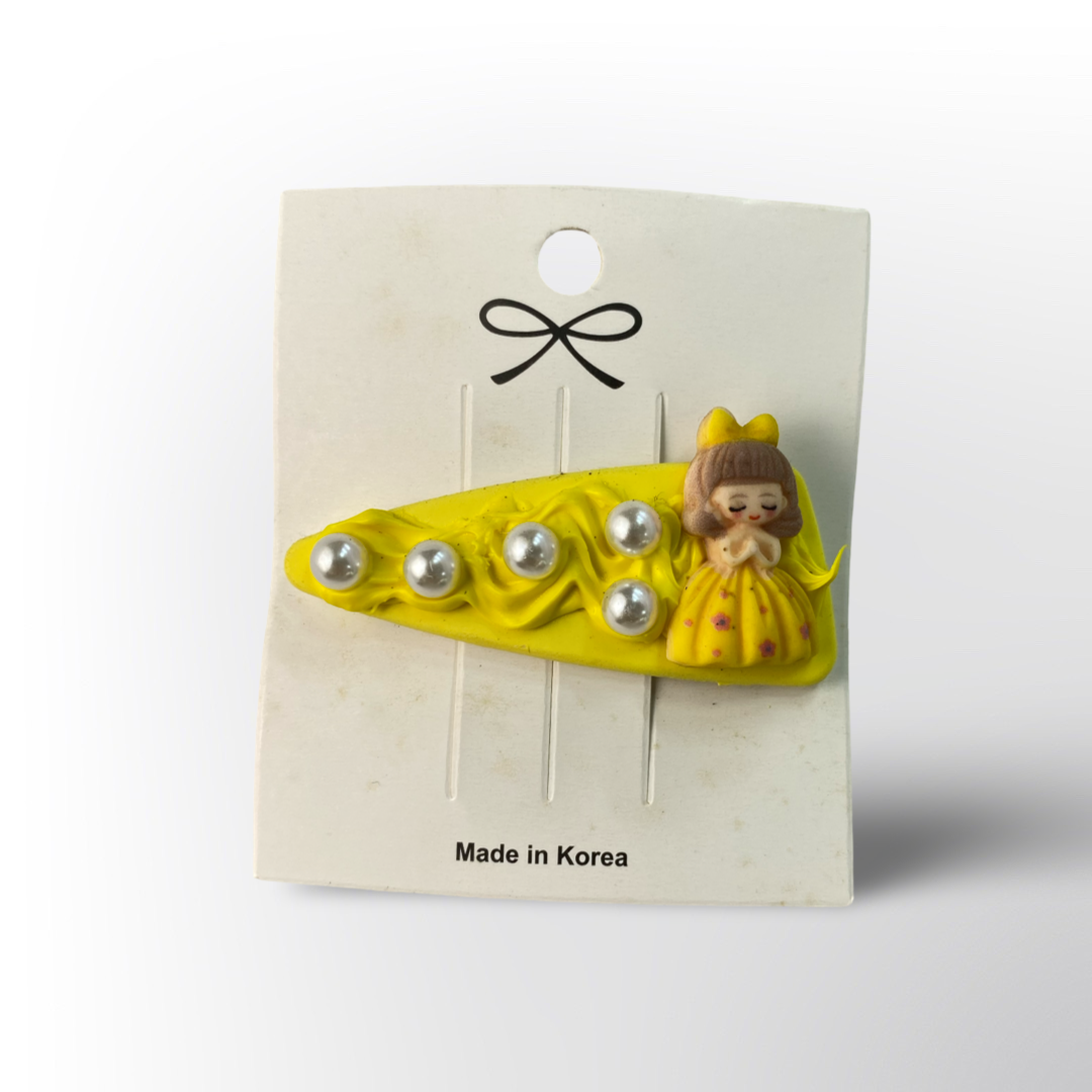 Broche para el Cabello con Perlas y Diseño Kawaii – Disponible en 4 Colores