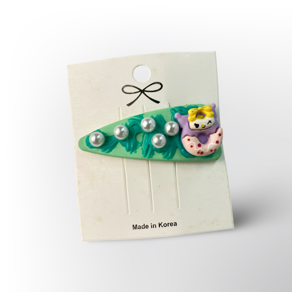 Broche para el Cabello con Perlas y Diseño Kawaii – Disponible en 4 Colores