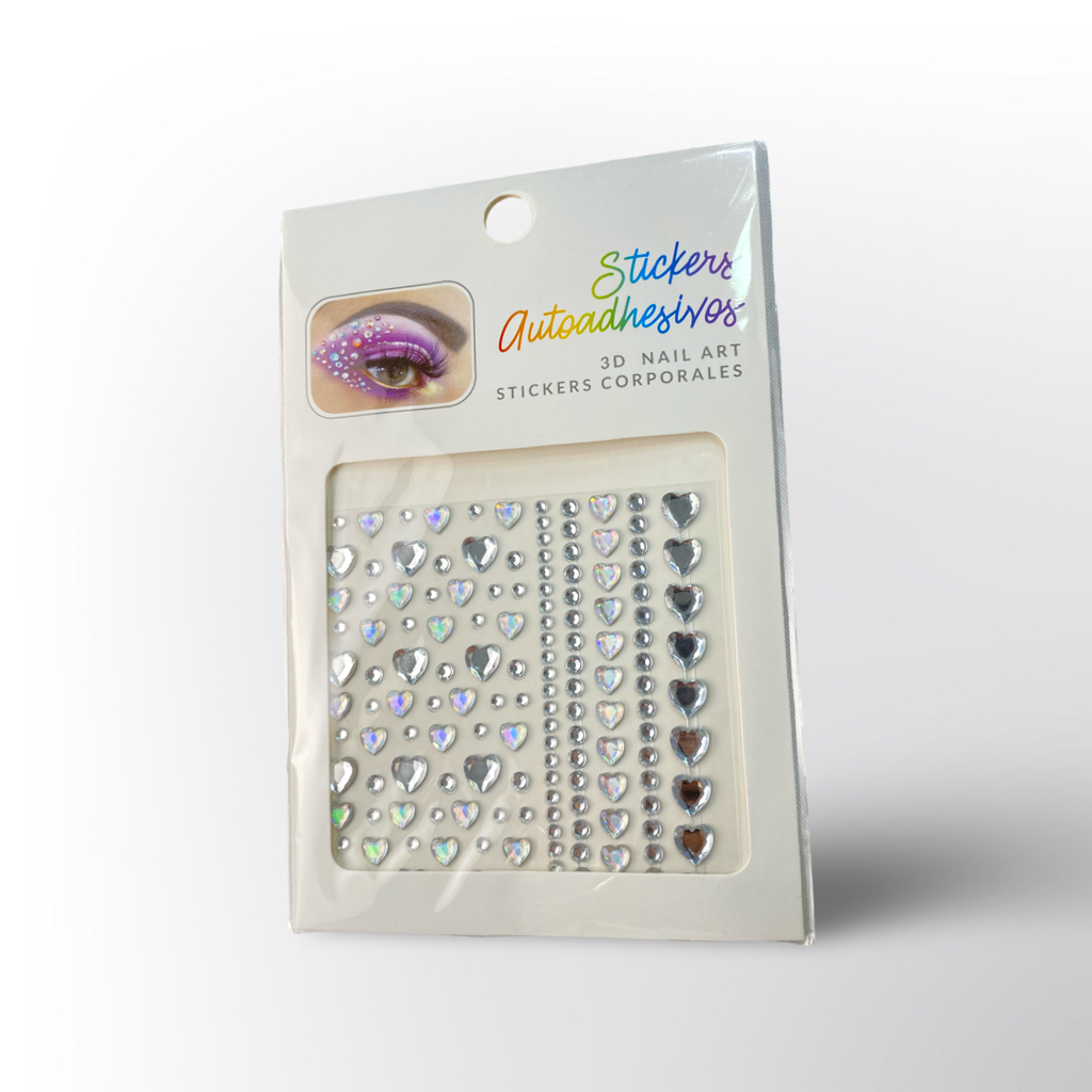 Stickers Autoadhesivos de Perlas 3D para Uñas y Decoración Corporal