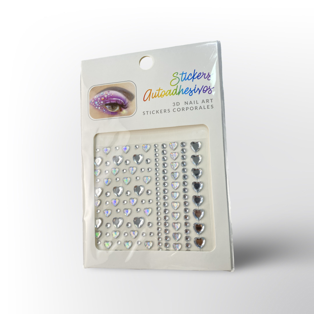 Stickers Autoadhesivos de Perlas 3D para Uñas y Decoración Corporal