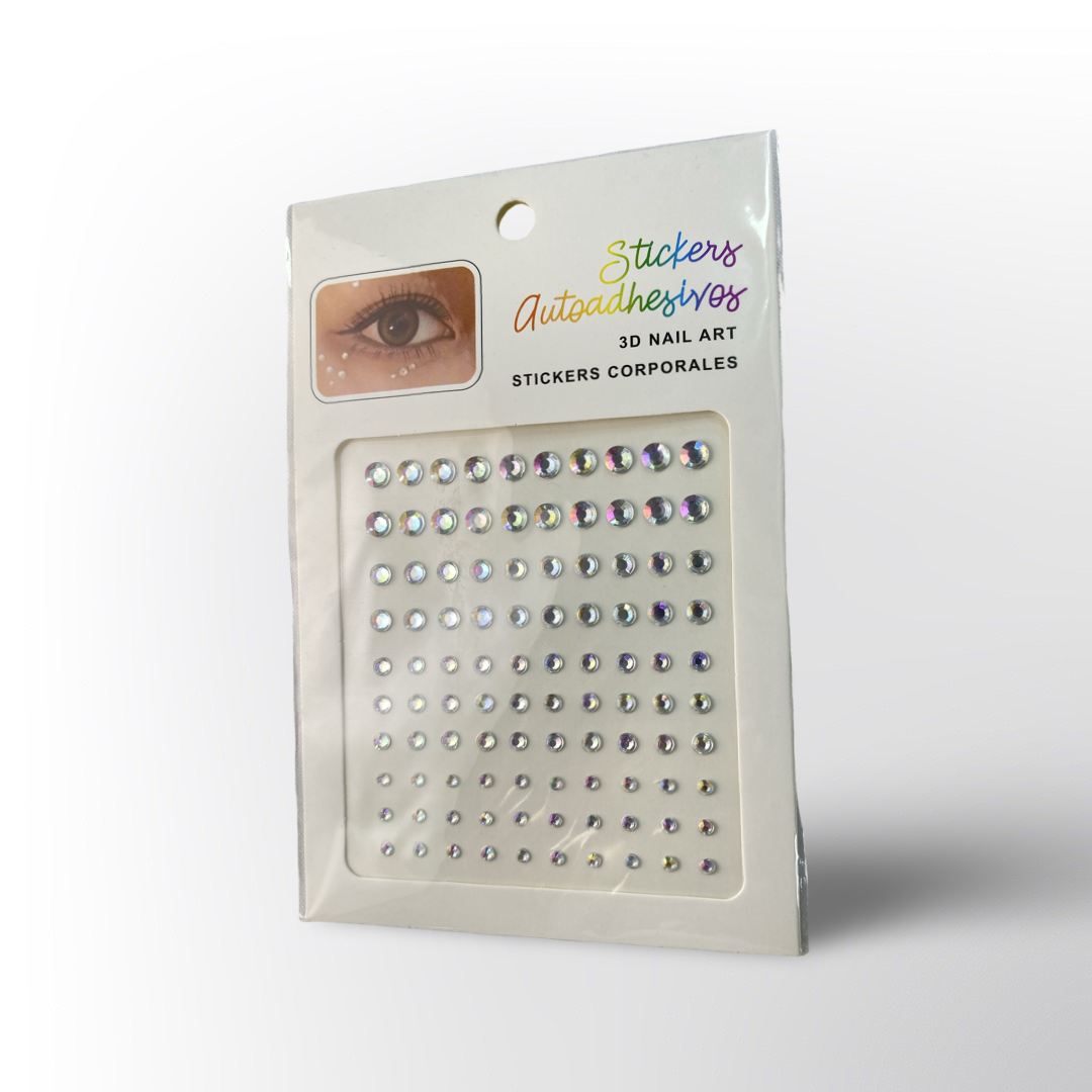 Stickers Autoadhesivos de Perlas 3D para Uñas y Decoración Corporal