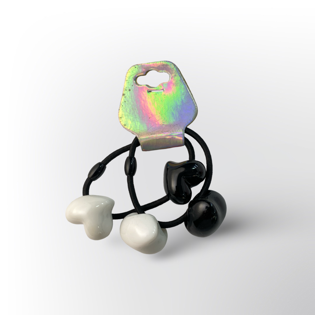 Colitas para el Cabello con Corazones de Plástico – Pack x2, Disponibles en 2 Referencias