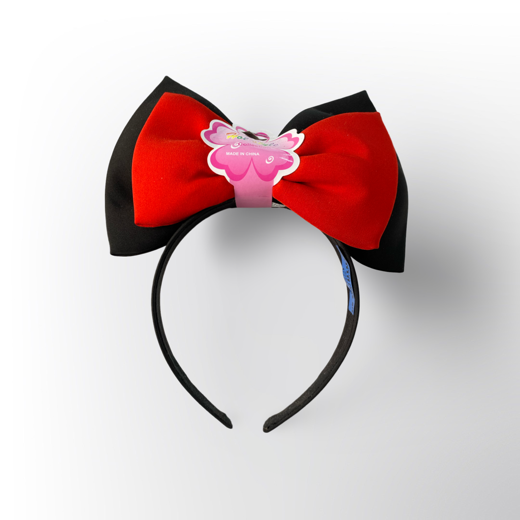 Diadema Moño Minnie Grande para Niña y Mujer – Disponible en Dos Colores, Rosa y Rojo