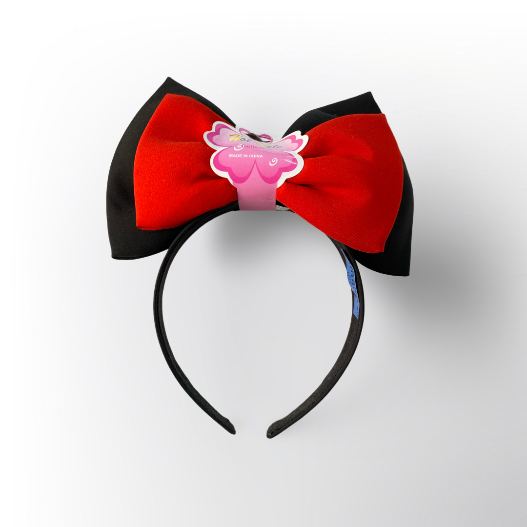 Diadema Moño Minnie Grande para Niña y Mujer – Disponible en Dos Colores, Rosa y Rojo