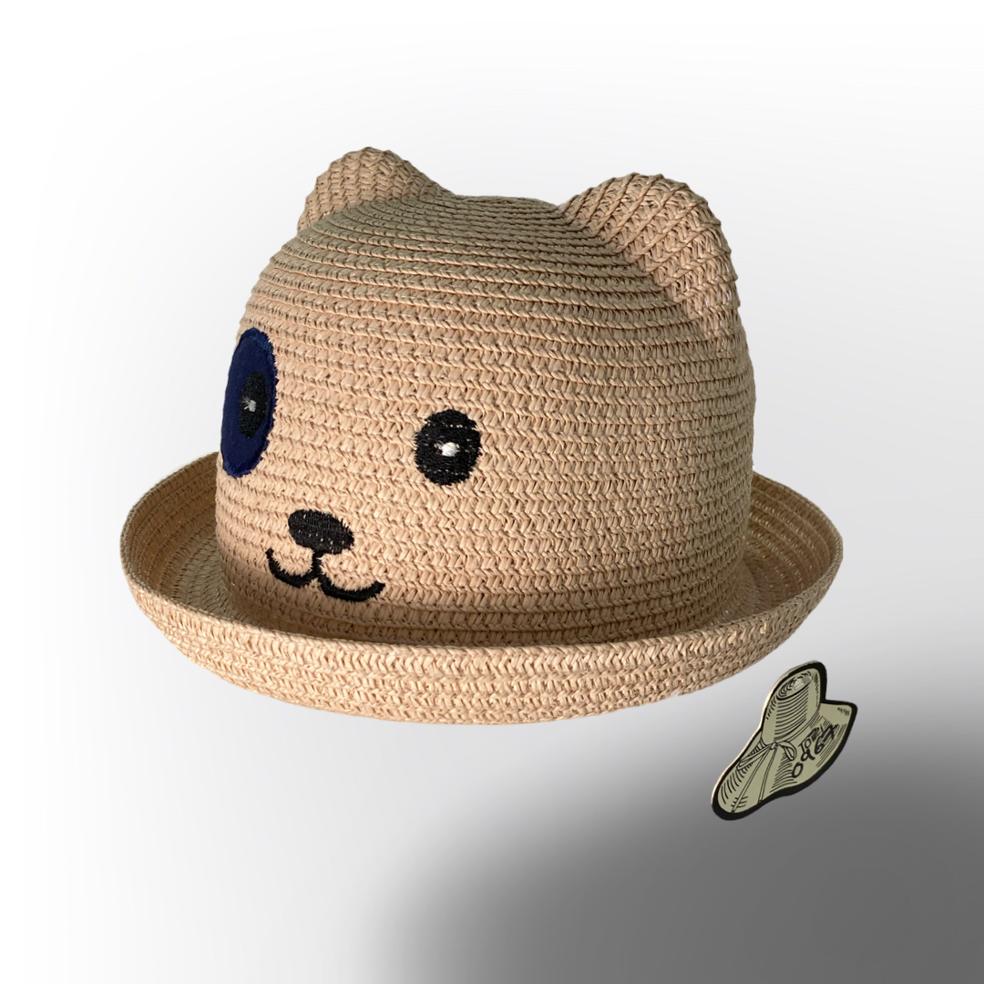 Sombrero Infantil Tejido con Orejas de Osito – Diseño Beige Divertido y Cómodo para Niños