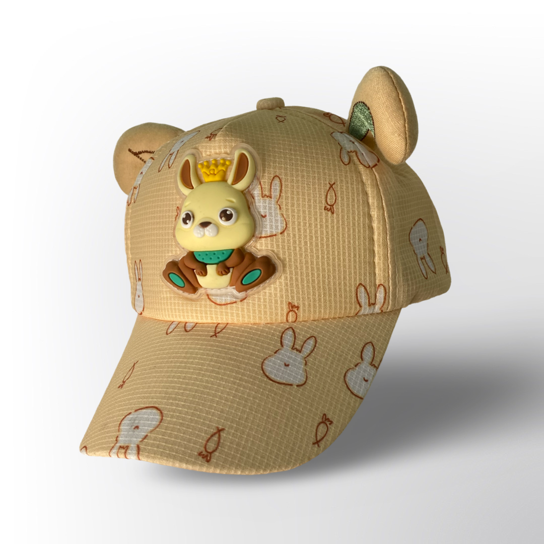 Gorra Infantil con Orejas y Conejito 3D – Divertida y Cómoda para Niños