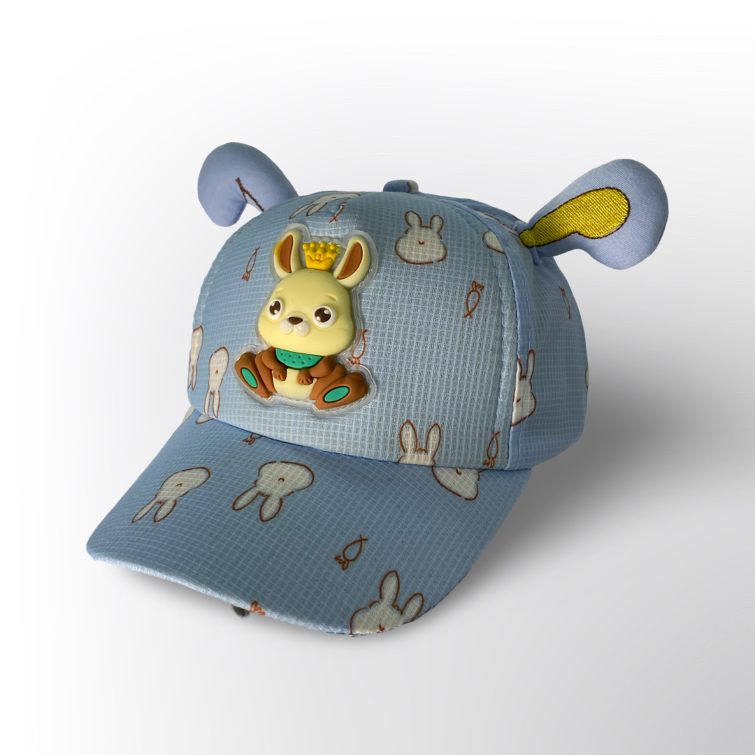 Gorra Infantil con Orejas y Conejito 3D – Divertida y Cómoda para Niños
