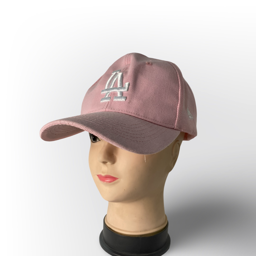 Gorra rosa bordada con logo LA – Gorra deportiva urbana unisex