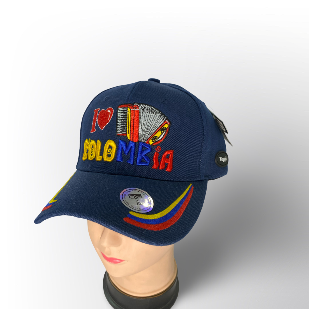 Gorra Colombia Bordada – Souvenir Típico Colombiano Unisex