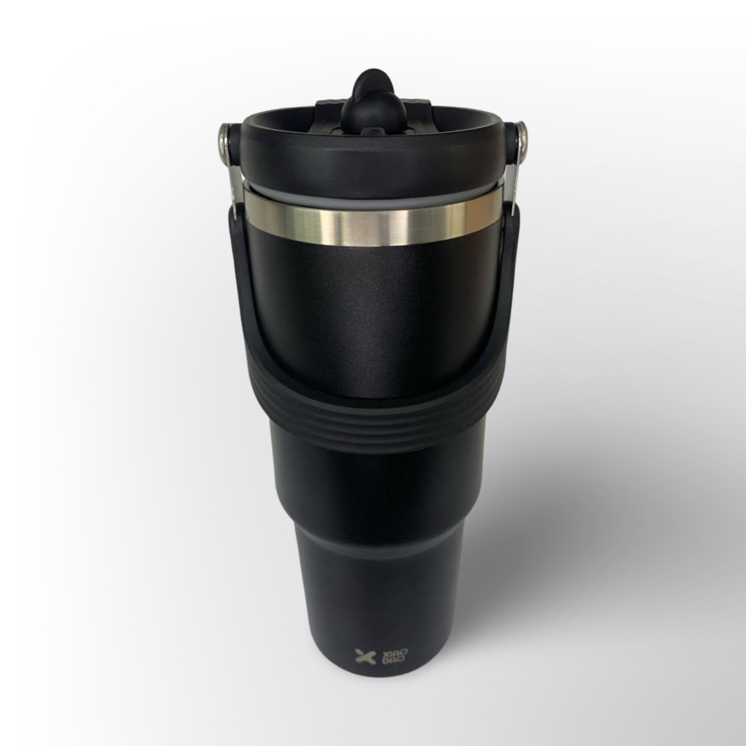 Termo Mate con Asa Metálica y Tapa Hermética Antiderrames