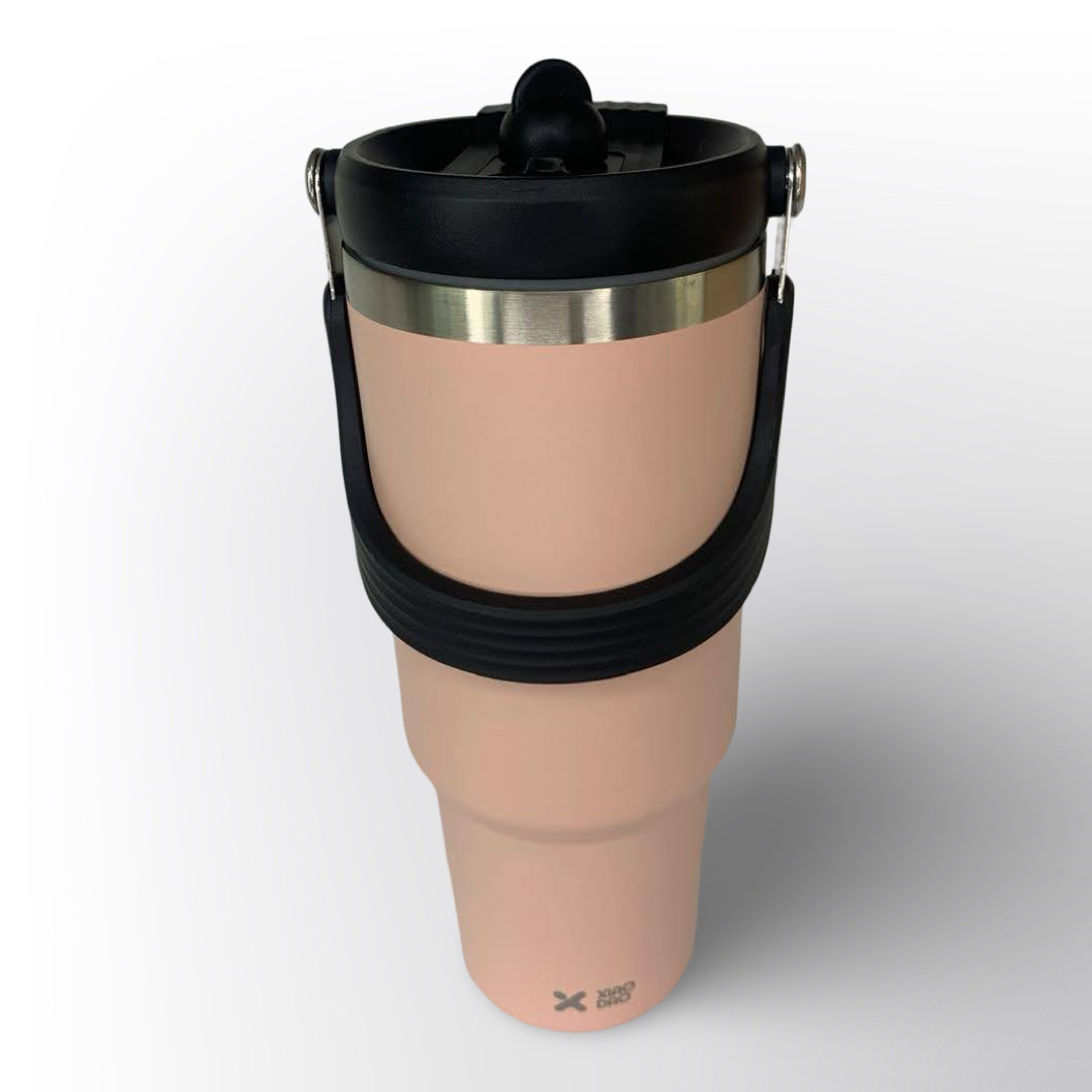 Termo Mate con Asa Metálica y Tapa Hermética Antiderrames