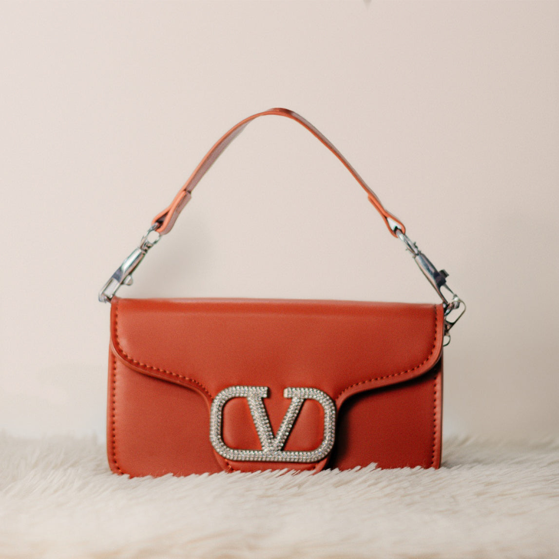 Bolso de Mano Tipo Cartera|Valentino con Correa de Cadena 👜🤎✨