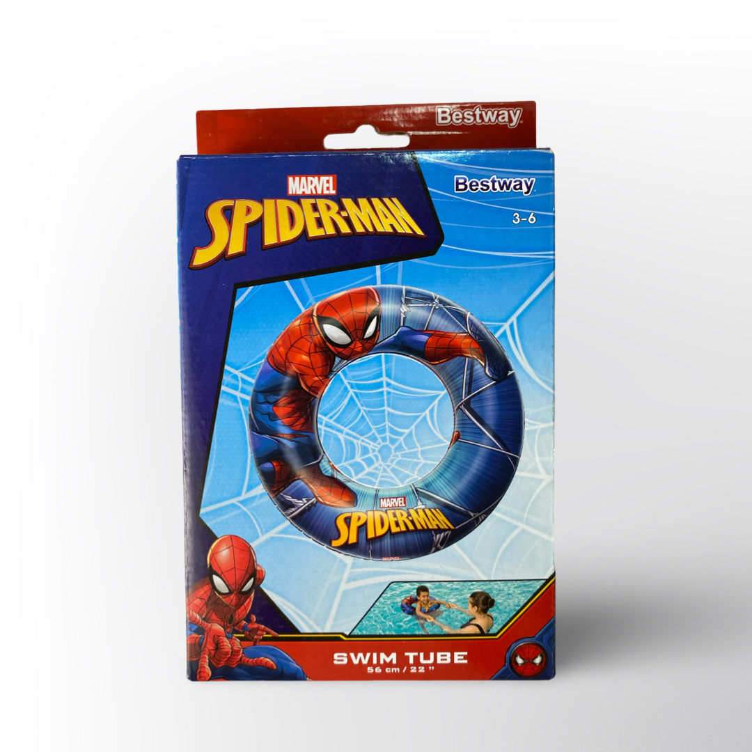 Flotador Inflable Infantil Spider-Man Marvel 56 cm – Aro de Natación para Niños 3 a 6 Años