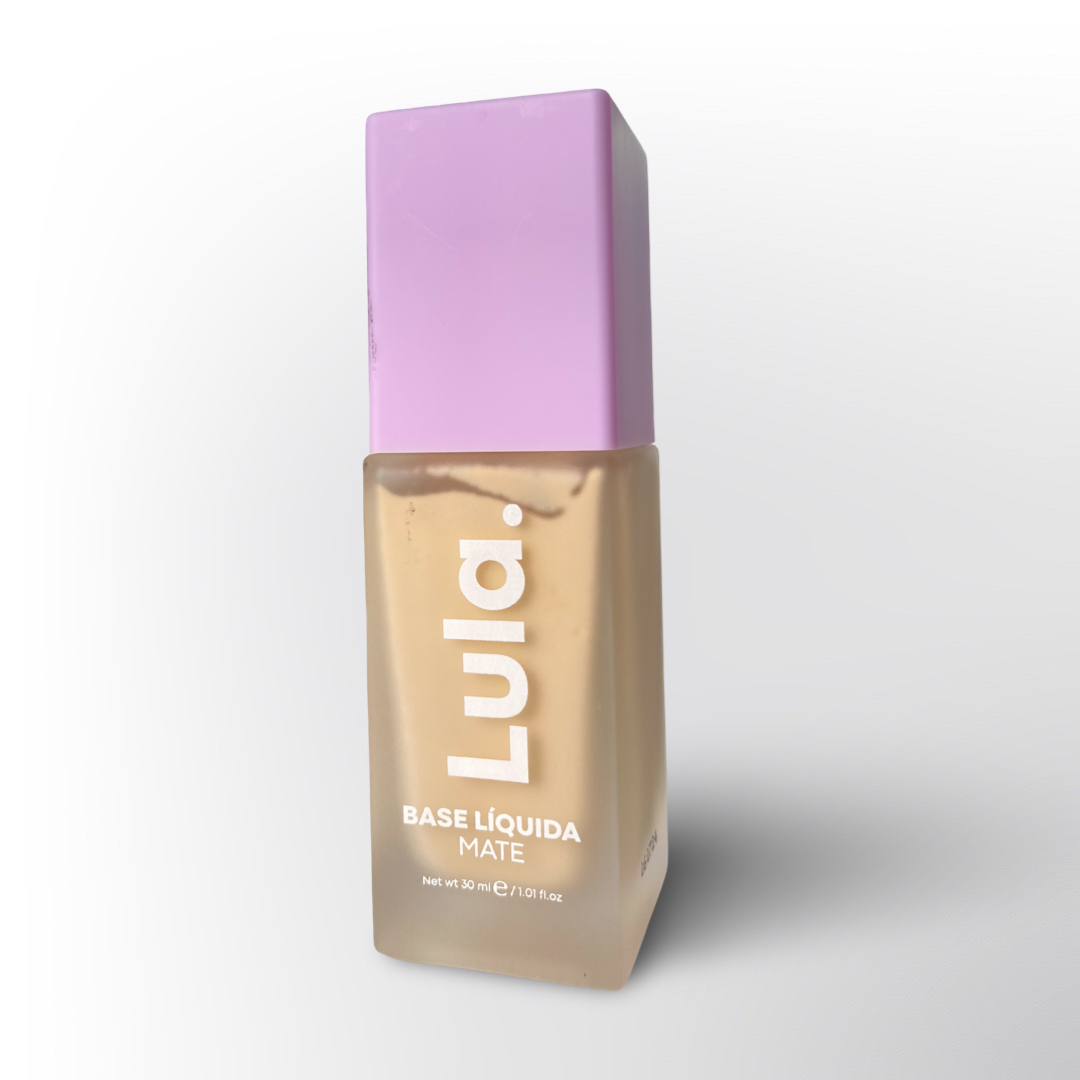 Base de Maquillaje Líquida Mate Lula 30ml – Cobertura Larga Duración y Acabado Natural