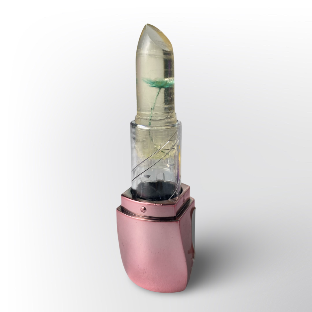 Labial Transparente Jelly Lipstick con Flor y Cambia de Color – Hidratante Mágico