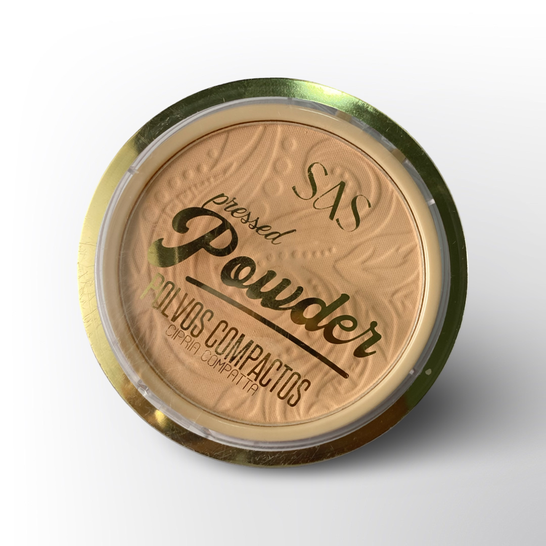 Polvos Compactos SAS Pressed Powder – Acabado Mate y Cobertura Natural