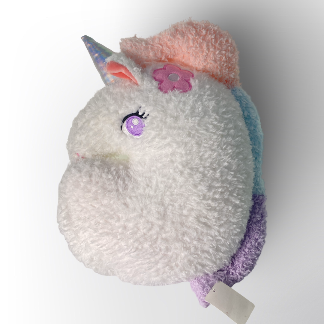 Peluche de Cojín Esponjoso con Cobija con Forma de Unicornio - Regalo Suave y Mágico para Niños y Adultos🦄🌈