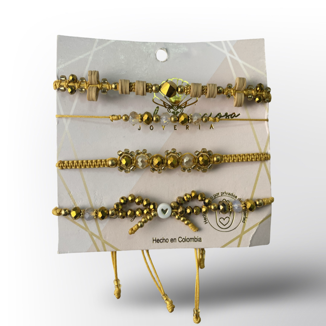 Set de Pulseras de la Suerte | Joyería Artesanal Colombiana