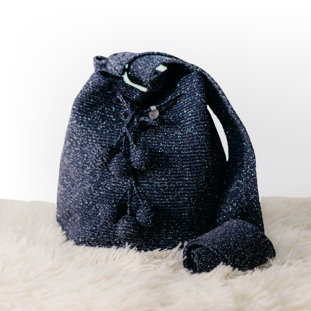 Bolso Wayúu con brillos | Mochila Artesanal para Mujer